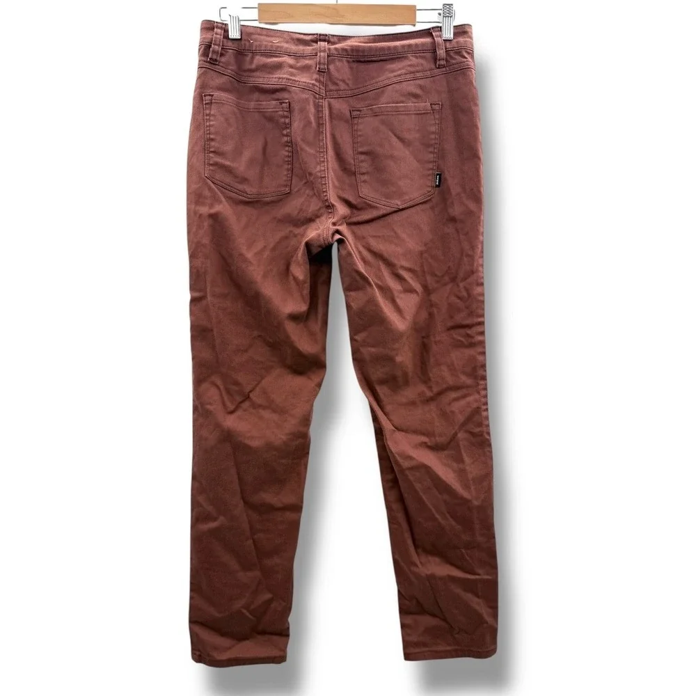 Prana Kayla High Rise Jeans Women's 10 Brown Burgundy Stretch Casual Denim Style